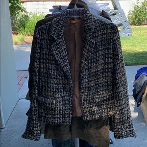 Channel style tweed blazer
